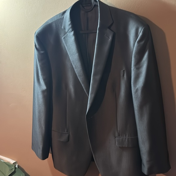 Men’s blazer jacket in bright gray with matching pants 42r jacket pants 36 x 32 - Picture 2 of 8